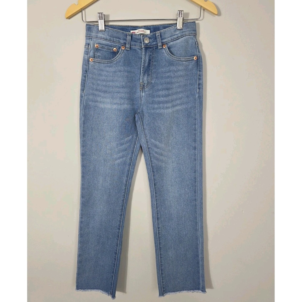 Levi's Girls 12 Reg High Rise Straight Leg Skate Y2K Raw Hem Jeans